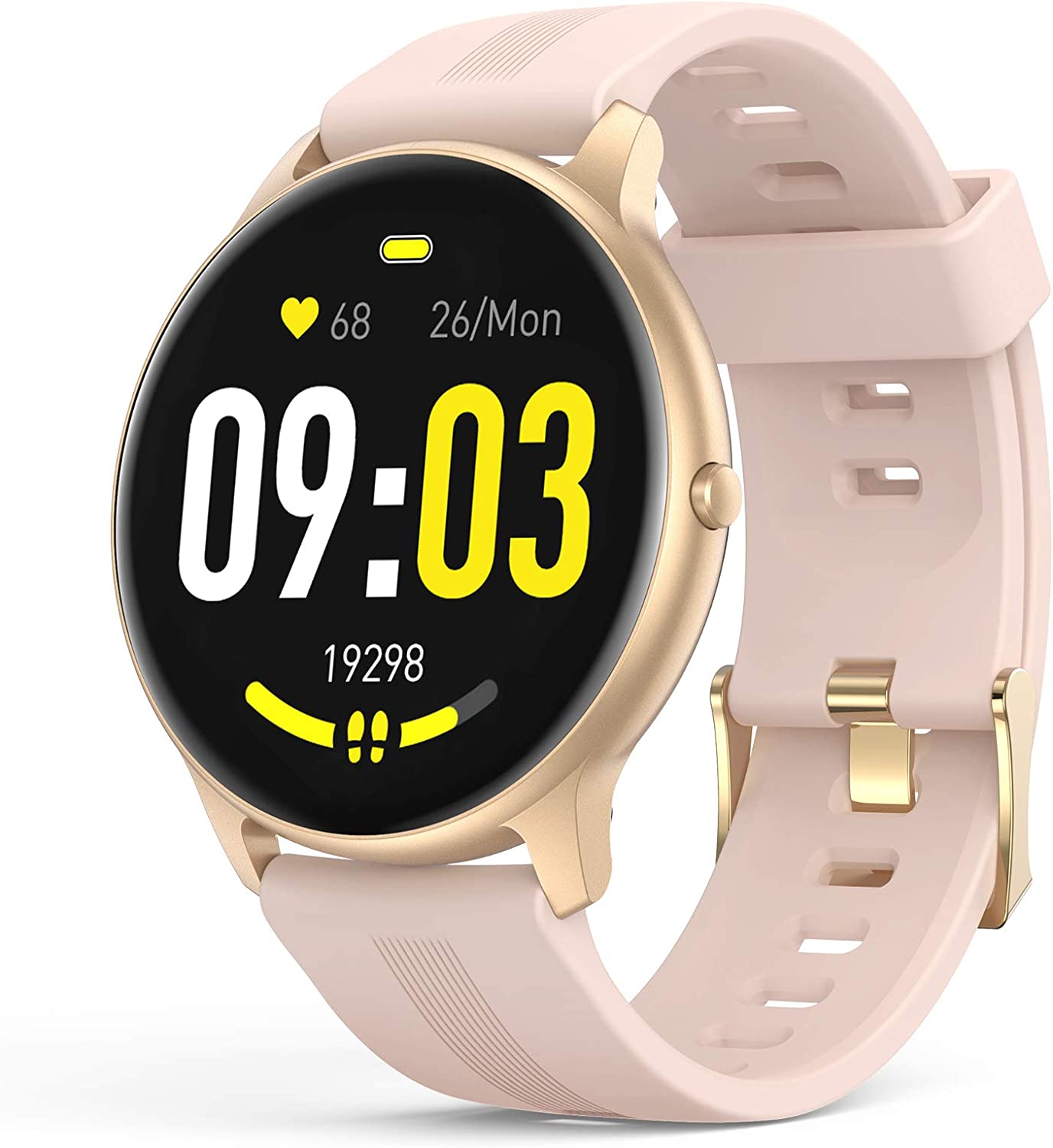 AGPTEK Smart Watch for Women, Smartwatch for Android and iOS Phones IP68 Waterproof Activity Tracker with Full Touch Color Screen Heart Rate Monitor Pedometer Sleep Monitor, Pink - Image 9